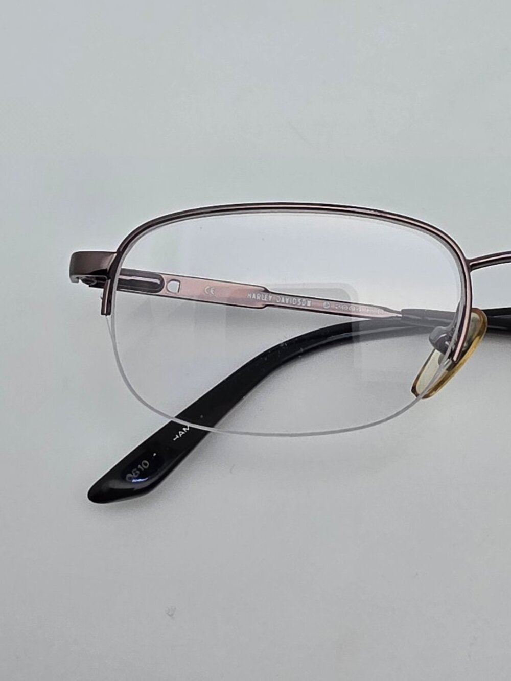 Harley Davidson HD255 Gunmetal Semi Rimless Eyeglasses Frame w Flexhinge & Case - Picture 14 of 16